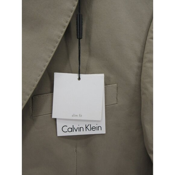 Calvin Klein Sport Coat 42 Tan Blazer Slim Fit Business Canvas NEW - Picture 8 of 15